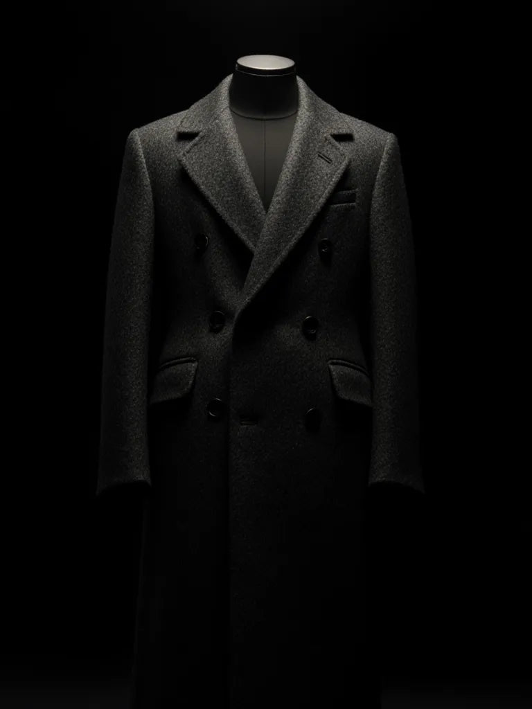 The Essential Wool Overcoat - luxury black mannequin shot