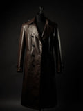 Leather Trench Coat - luxury black mannequin shot
